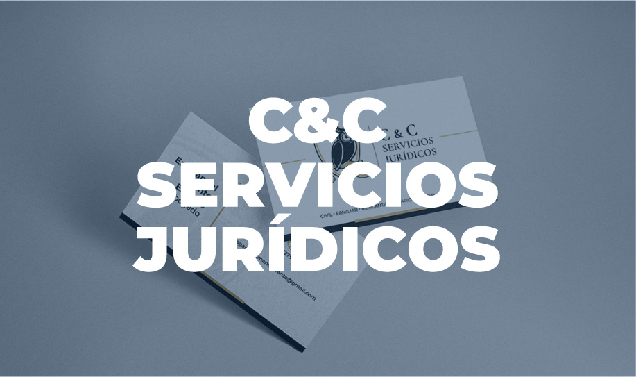 tarjetas de presentación para C&C servicios jurídicos
